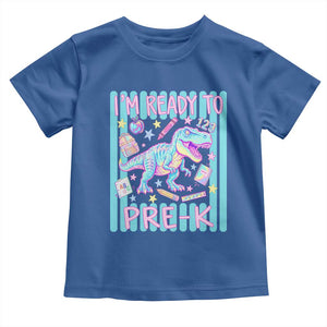 Funny Dinosaur First Day of School Pre-k Kindergarten Toddler T Shirt I'm Ready To Pre K