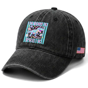 Funny Dinosaur First Day of School Pre-k Kindergarten Washed Cotton Baseball Cap I'm Ready To Pre K