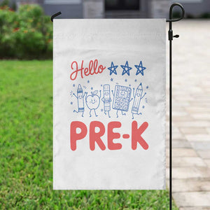 First Day of Pre-K Boys Girls Toddler Preschool Patriotic US Garden Flag TS14 Print Your Wear