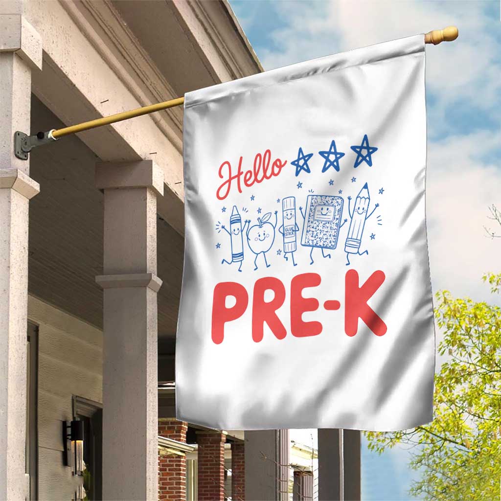 First Day of Pre-K Boys Girls Toddler Preschool Patriotic US Garden Flag TS14 Print Your Wear