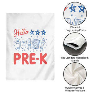 First Day of Pre-K Boys Girls Toddler Preschool Patriotic US Garden Flag TS14 Print Your Wear