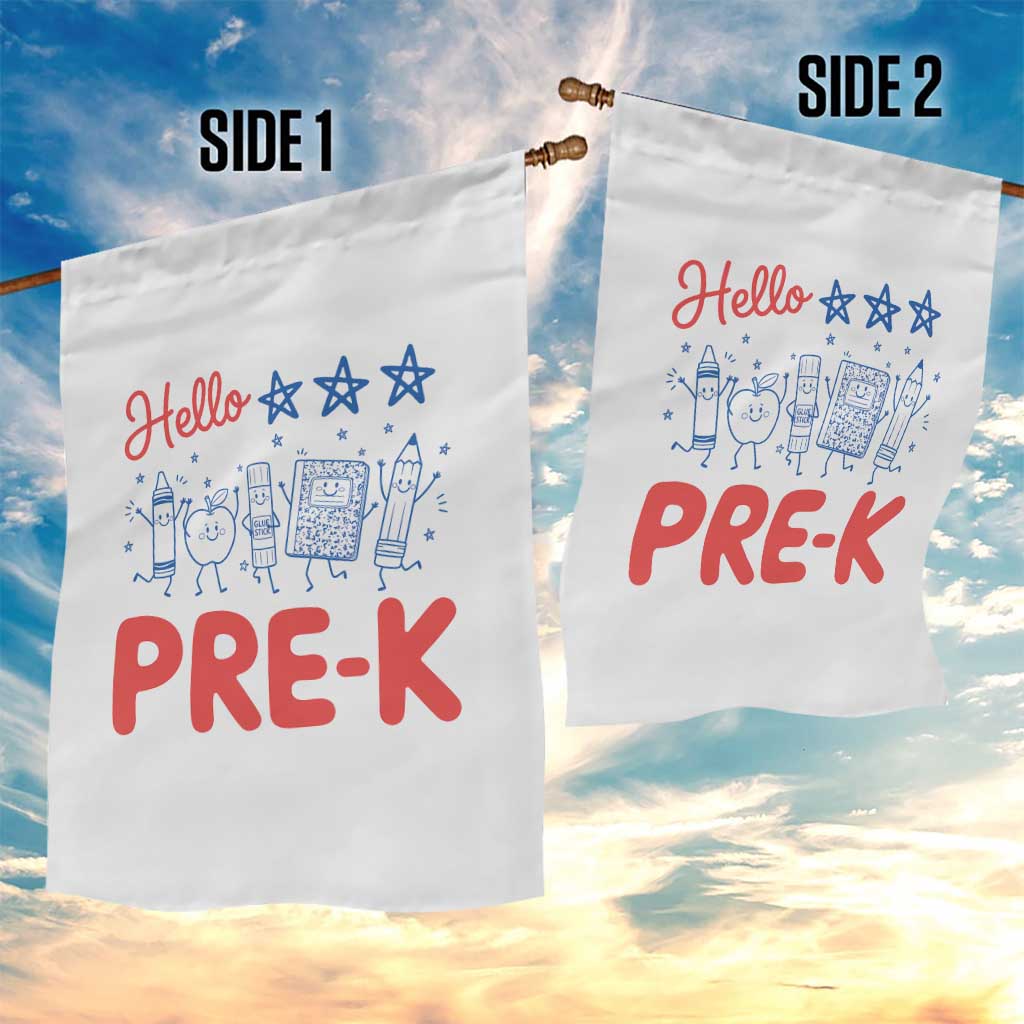 First Day of Pre-K Boys Girls Toddler Preschool Patriotic US Garden Flag TS14 Print Your Wear
