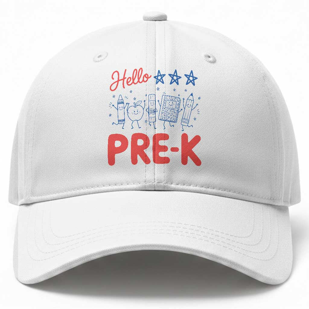 First Day of Pre-K Boys Girls Toddler Preschool Patriotic US Baseball Cap TS14 Print Your Wear