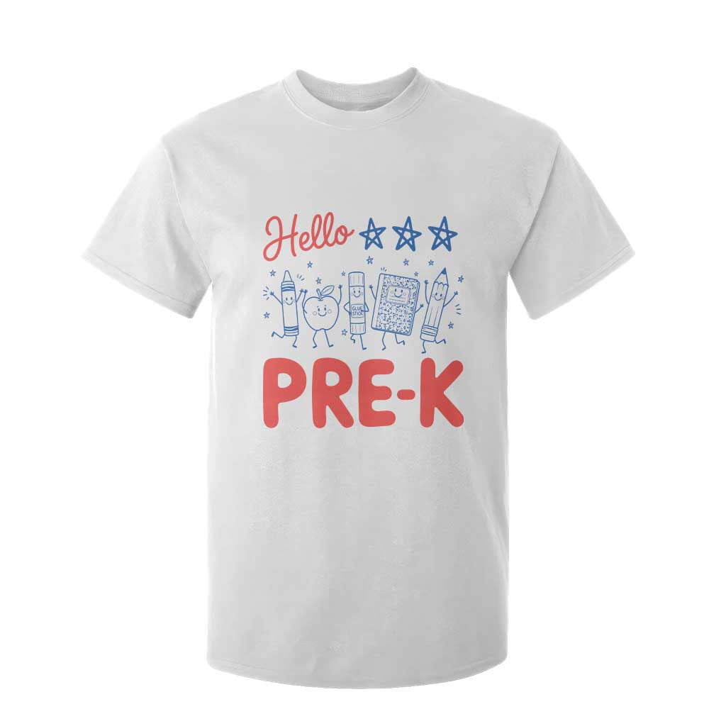 First Day of Pre-K Boys Girls Toddler Preschool Patriotic US T Shirt For Kid TS14 White Print Your Wear