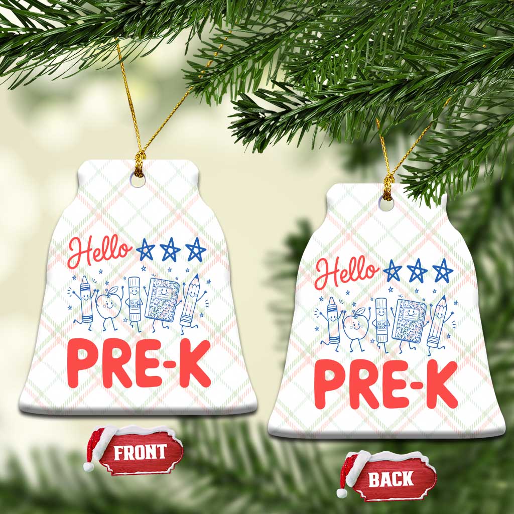 First Day of Pre-K Boys Girls Toddler Preschool Patriotic US Ceramic Ornament TS14 Print Your Wear