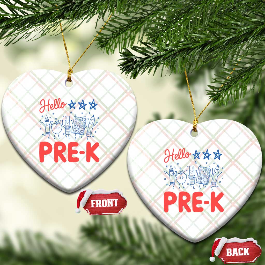 First Day of Pre-K Boys Girls Toddler Preschool Patriotic US Ceramic Ornament TS14 Print Your Wear