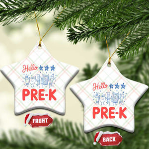 First Day of Pre-K Boys Girls Toddler Preschool Patriotic US Ceramic Ornament TS14 Print Your Wear