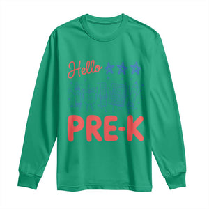 First Day of Pre-K Boys Girls Toddler Preschool Patriotic US Long Sleeve Shirt TS14 Irish Green Print Your Wear