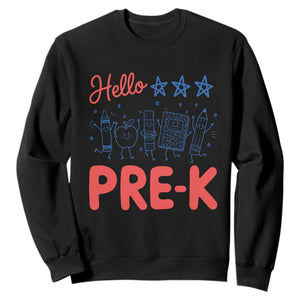 First Day of Pre-K Boys Girls Toddler Preschool Patriotic US Sweatshirt TS14 Black Print Your Wear