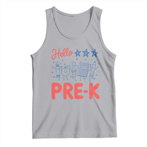 First Day of Pre-K Boys Girls Toddler Preschool Patriotic US Tank Top TS14 Athletic Heather Print Your Wear