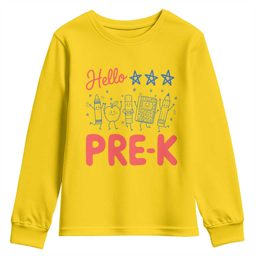 First Day of Pre-K Boys Girls Toddler Preschool Patriotic US Youth Sweatshirt TS14 Daisy Print Your Wear