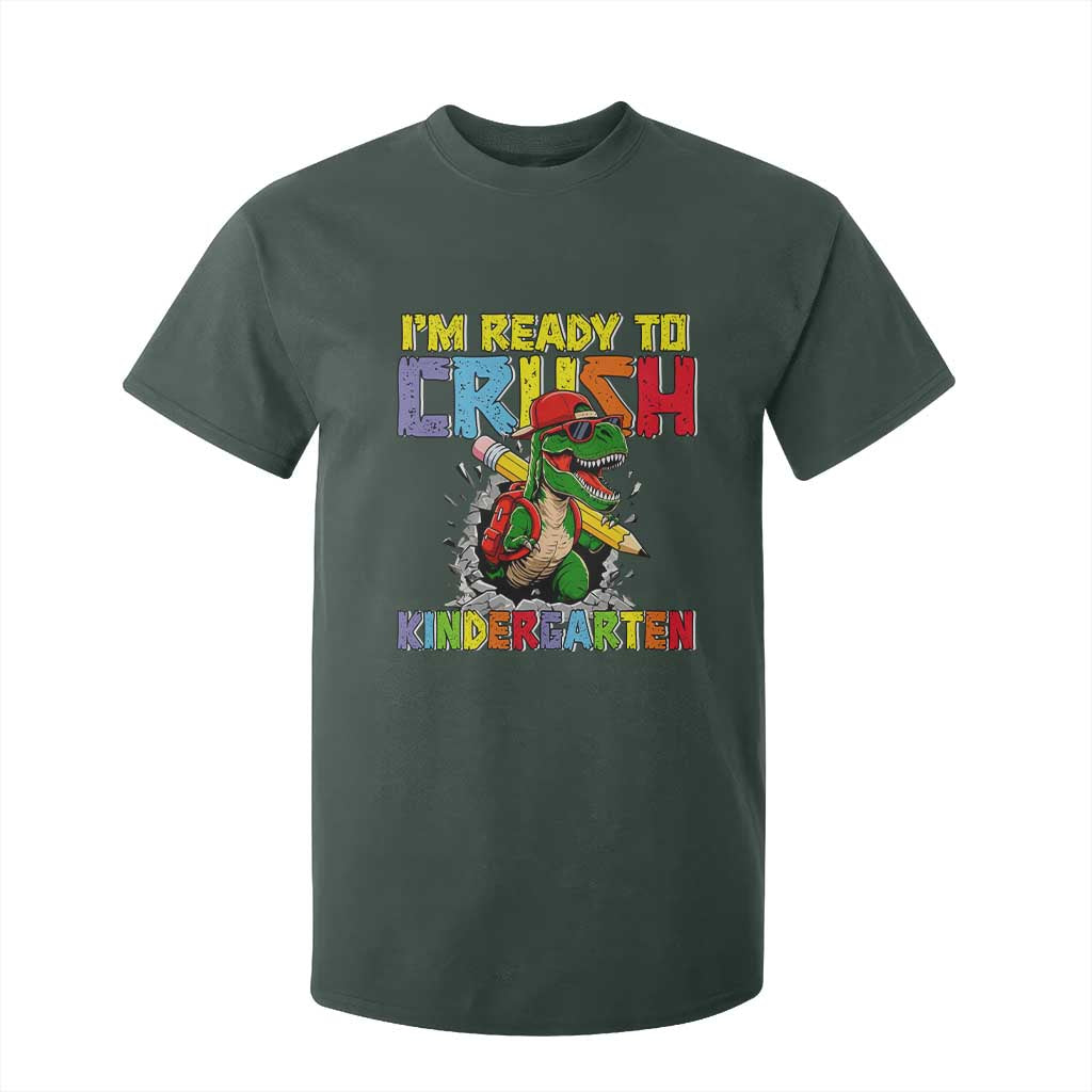 I'm Ready to Crush Pre-K Back to School T-Rex Dinosaur T Shirt For Kid