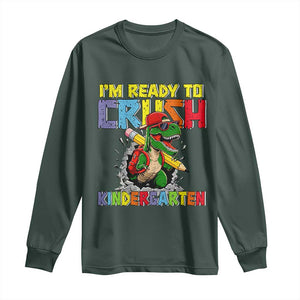 I'm Ready to Crush Pre-K Back to School T-Rex Dinosaur Long Sleeve Shirt