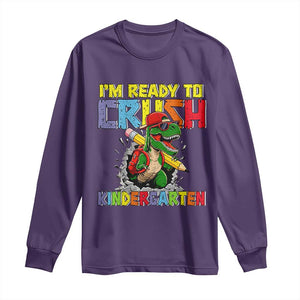 I'm Ready to Crush Pre-K Back to School T-Rex Dinosaur Long Sleeve Shirt
