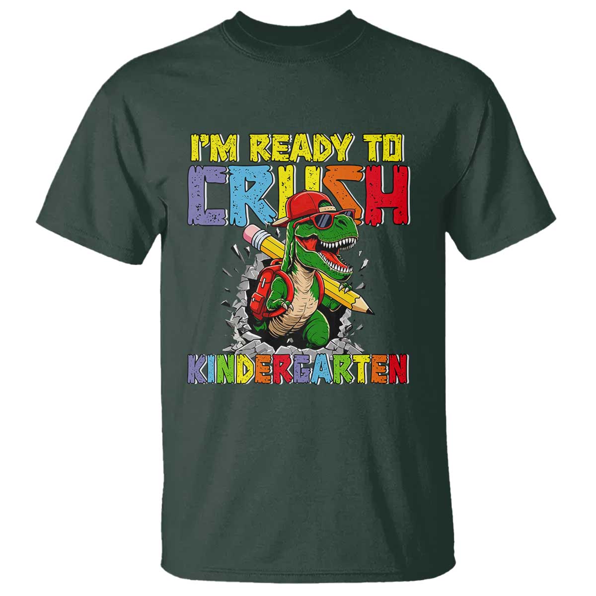 I'm Ready to Crush Pre-K Back to School T-Rex Dinosaur T Shirt