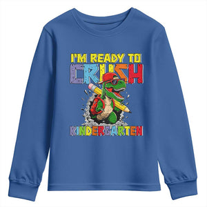 I'm Ready to Crush Pre-K Back to School T-Rex Dinosaur Youth Sweatshirt