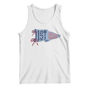 1st Grade Teacher Pennant US Flag Back to School Tank Top