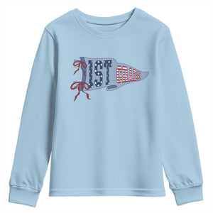 1st Grade Teacher Pennant US Flag Back to School Youth Sweatshirt