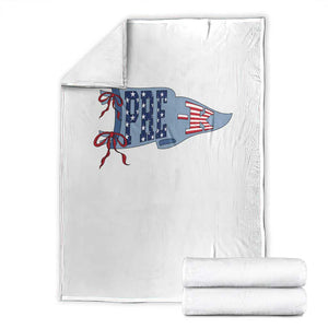 Pre-K Teacher Pennant US Flag Back to School Throw Blanket TS14 White Print Your Wear
