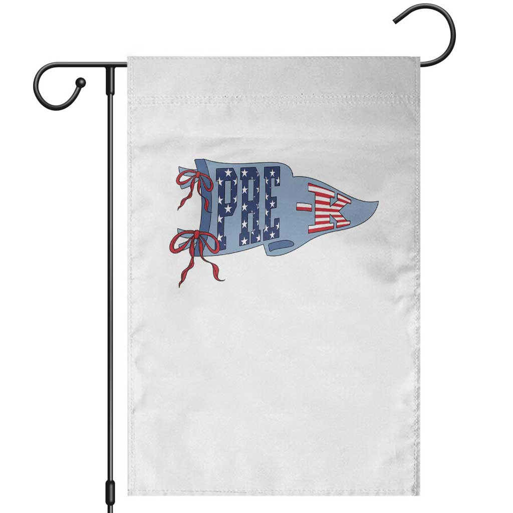 Pre-K Teacher Pennant US Flag Back to School Garden Flag TS14 White Print Your Wear