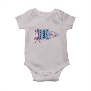 Pre-K Teacher Pennant US Flag Back to School Baby Onesie TS14 Ice Gray Print Your Wear