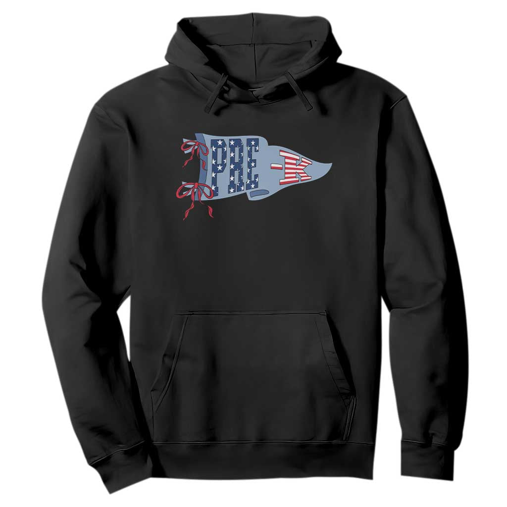 Pre-K Teacher Pennant US Flag Back to School Hoodie TS14 Black Print Your Wear