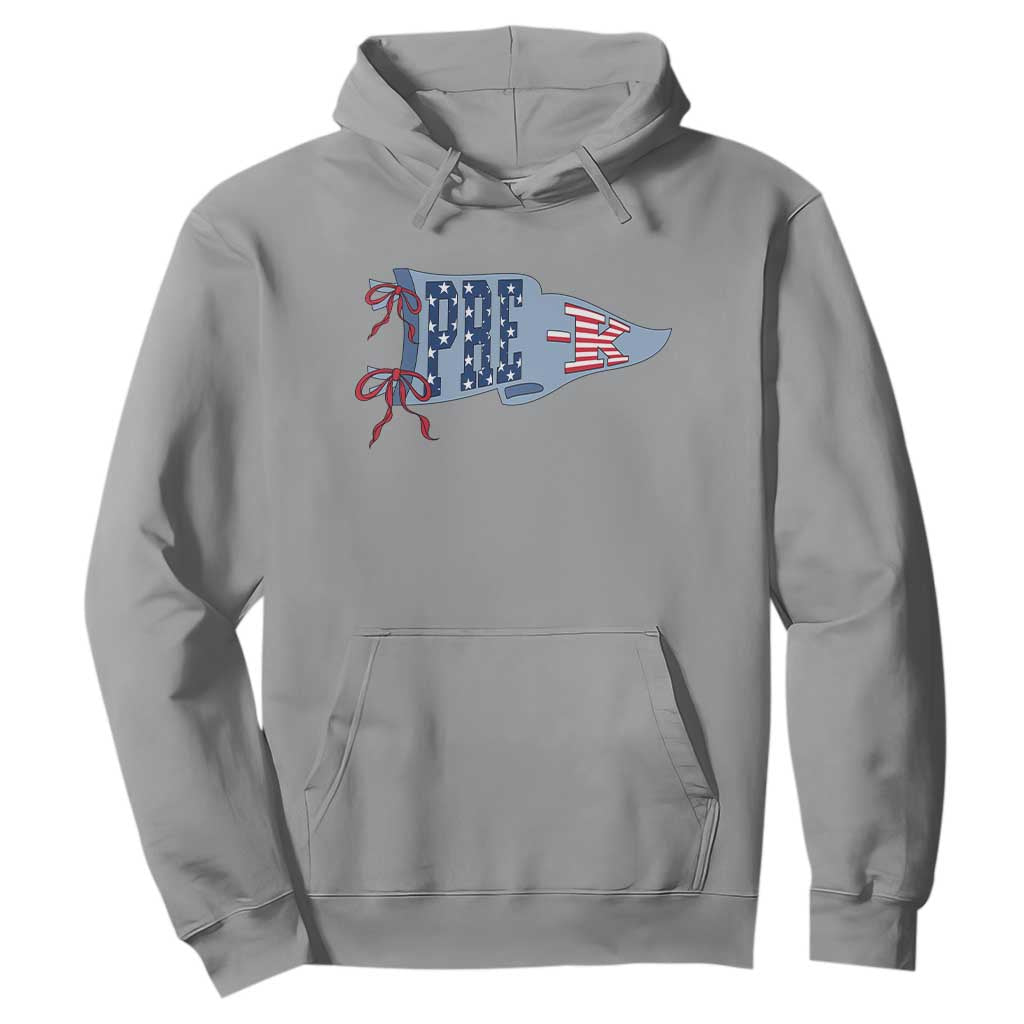 Pre-K Teacher Pennant US Flag Back to School Hoodie TS14 Sport Gray Print Your Wear