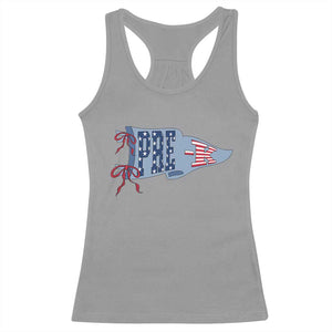 Pre-K Teacher Pennant US Flag Back to School Racerback Tank Top TS14 Sport Gray Print Your Wear