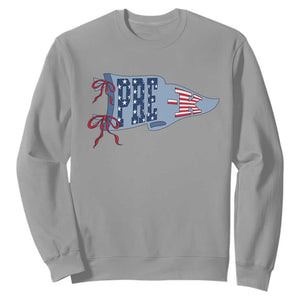 Pre-K Teacher Pennant US Flag Back to School Sweatshirt TS14 Sport Gray Print Your Wear