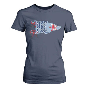 Pre-K Teacher Pennant US Flag Back to School T Shirt For Women TS14 Navy Print Your Wear