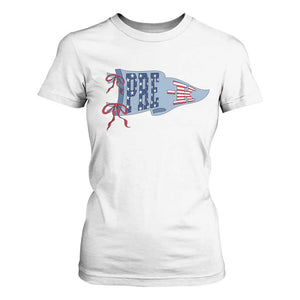 Pre-K Teacher Pennant US Flag Back to School T Shirt For Women TS14 White Print Your Wear