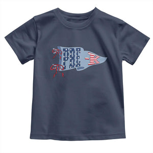 Pre-K Teacher Pennant US Flag Back to School Toddler T Shirt TS14 Navy Print Your Wear