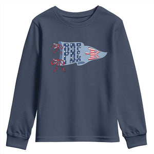 Pre-K Teacher Pennant US Flag Back to School Youth Sweatshirt TS14 Navy Print Your Wear