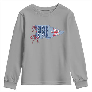 Pre-K Teacher Pennant US Flag Back to School Youth Sweatshirt TS14 Sport Gray Print Your Wear