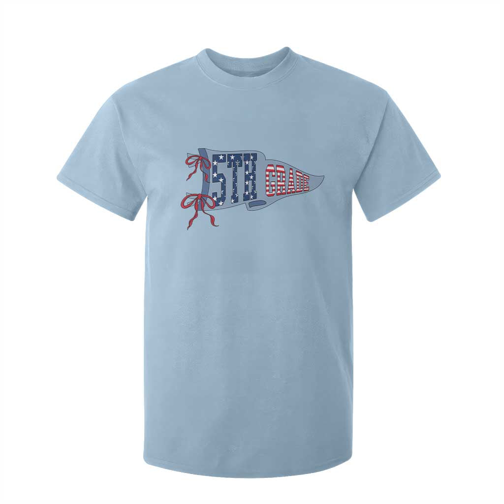 5th Grade Teacher Pennant US Flag Back to School T Shirt For Kid