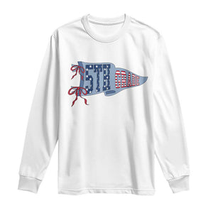 5th Grade Teacher Pennant US Flag Back to School Long Sleeve Shirt