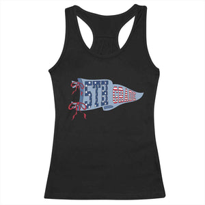 5th Grade Teacher Pennant US Flag Back to School Racerback Tank Top