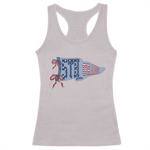 5th Grade Teacher Pennant US Flag Back to School Racerback Tank Top
