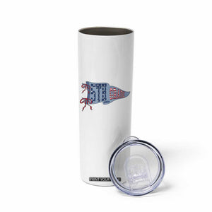 5th Grade Teacher Pennant US Flag Back to School Skinny Tumbler