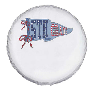 5th Grade Teacher Pennant US Flag Back to School Spare Tire Cover