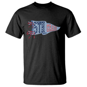 5th Grade Teacher Pennant US Flag Back to School T Shirt