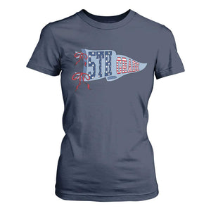 5th Grade Teacher Pennant US Flag Back to School T Shirt For Women