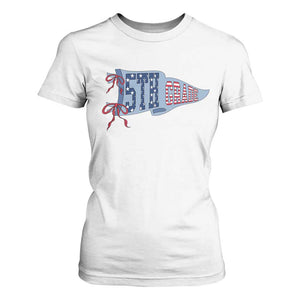 5th Grade Teacher Pennant US Flag Back to School T Shirt For Women