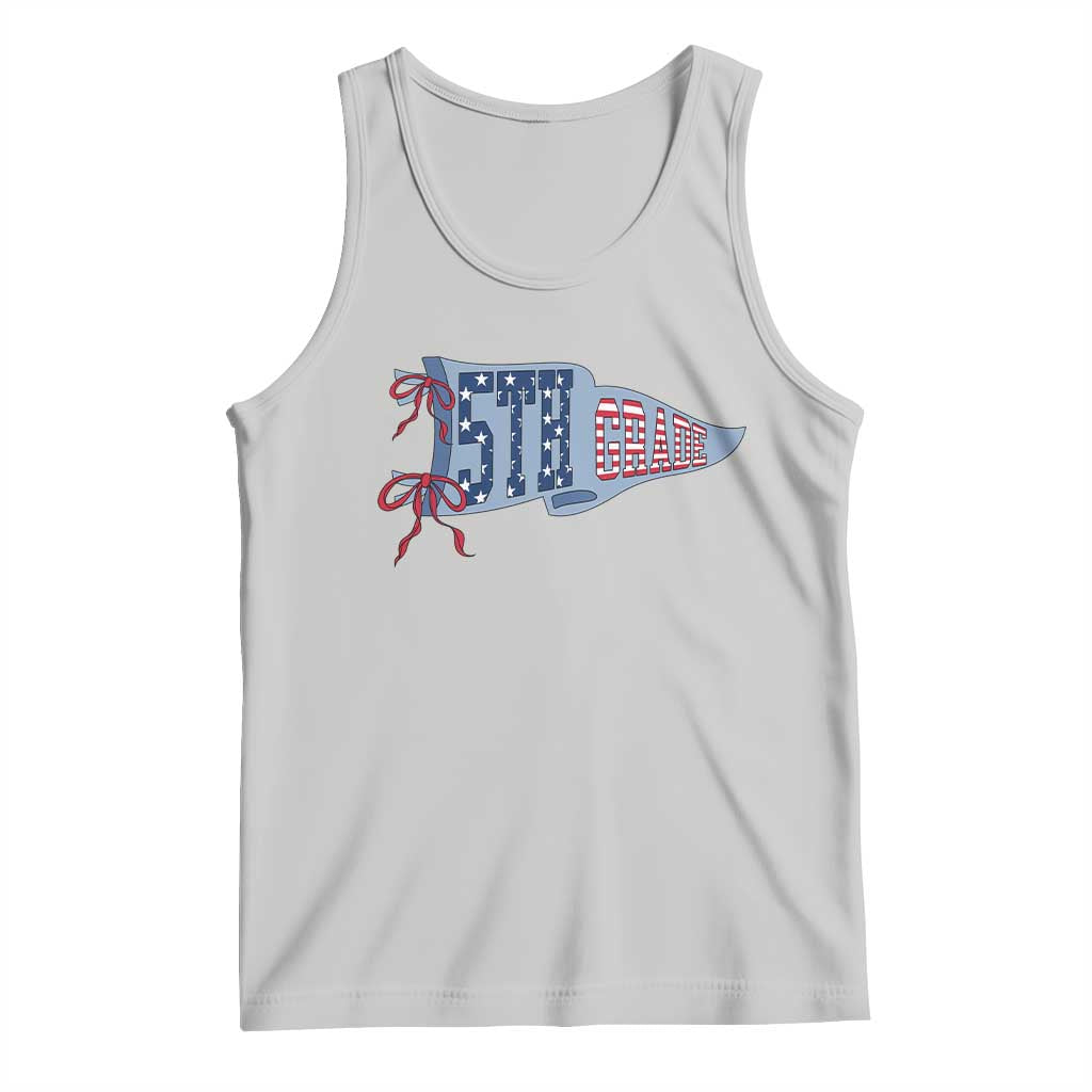 5th Grade Teacher Pennant US Flag Back to School Tank Top