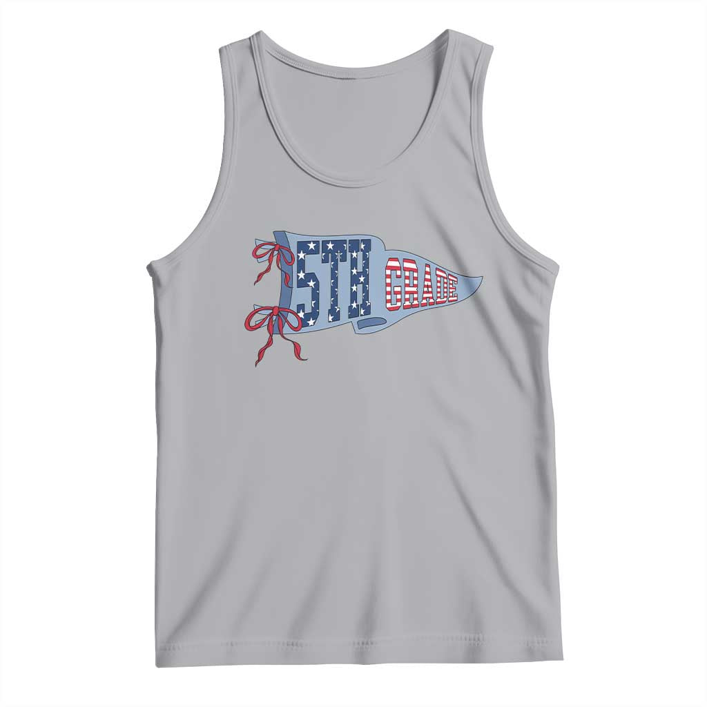 5th Grade Teacher Pennant US Flag Back to School Tank Top