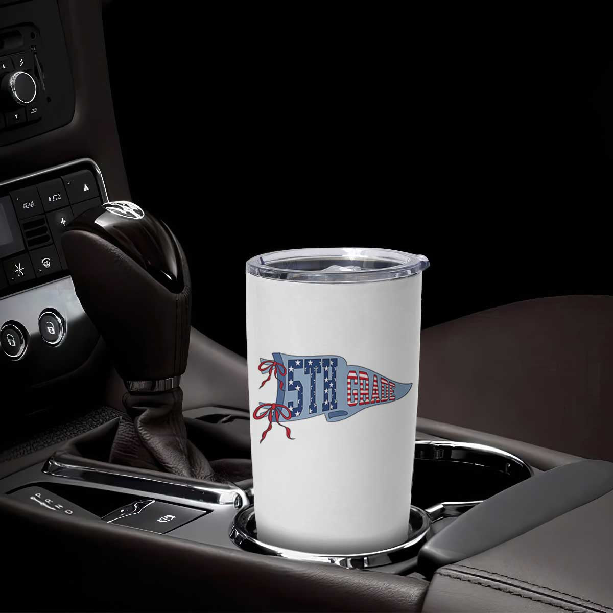 5th Grade Teacher Pennant US Flag Back to School Tumbler Cup