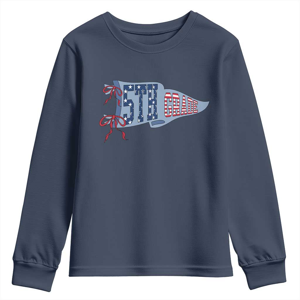 5th Grade Teacher Pennant US Flag Back to School Youth Sweatshirt