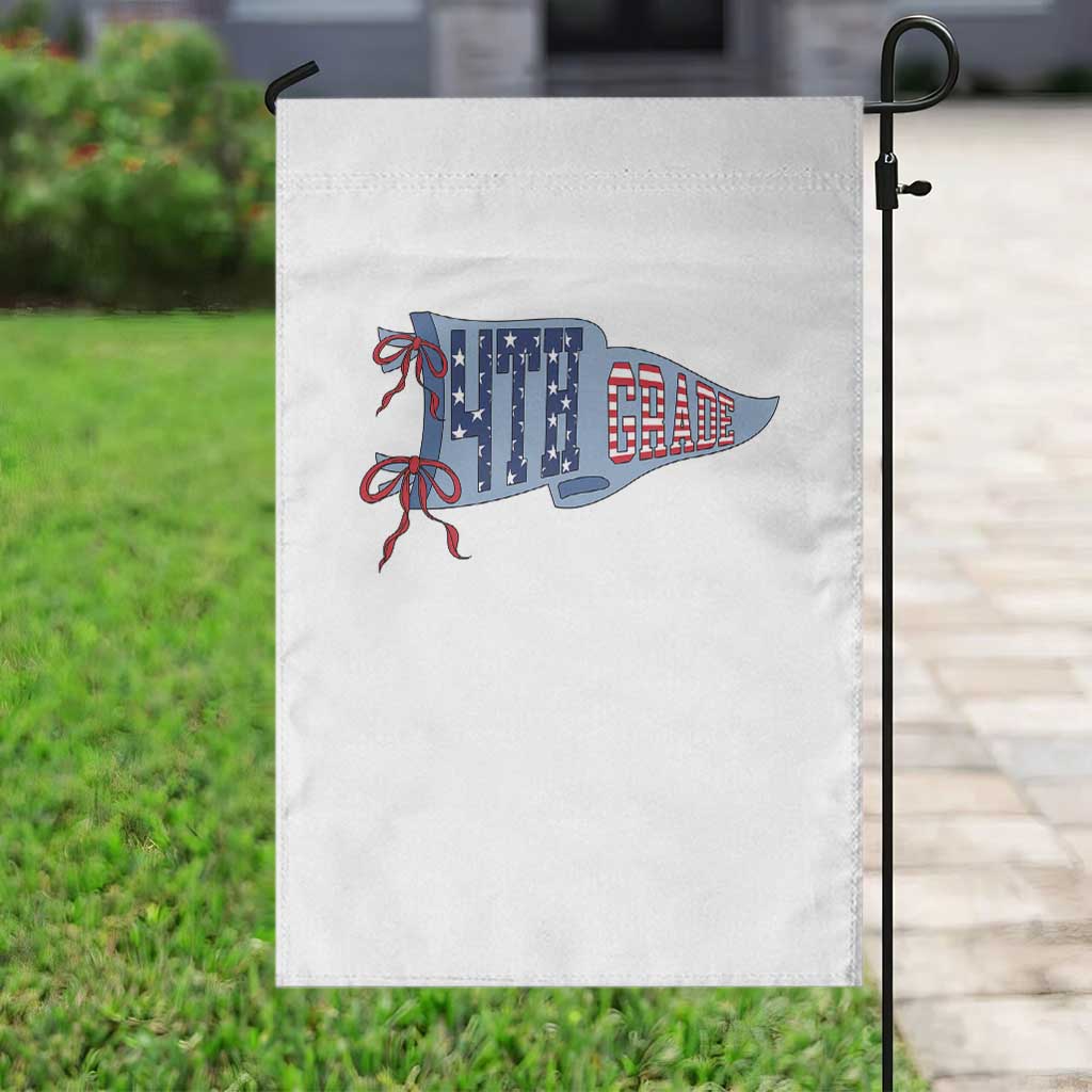 4th Grade Teacher Pennant US Flag Back to School Garden Flag