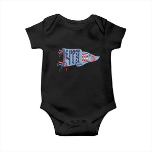 4th Grade Teacher Pennant US Flag Back to School Baby Onesie