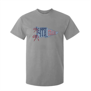 4th Grade Teacher Pennant US Flag Back to School T Shirt For Kid